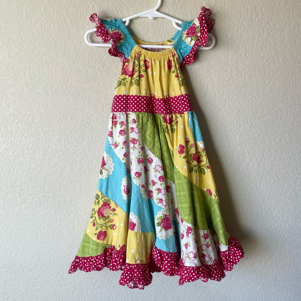 Jelly The Pug Floral Dress with Yellow and Pink Accents